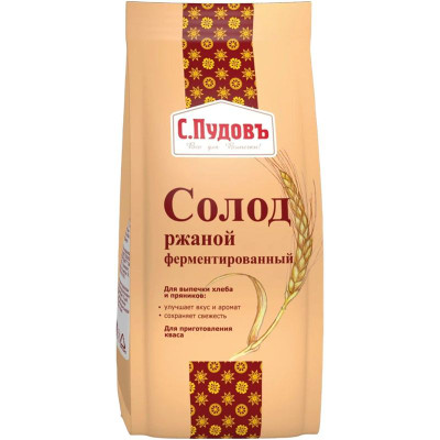 Изображение товара Солод ржаной С.Пудовъ ферментированный, 300г
