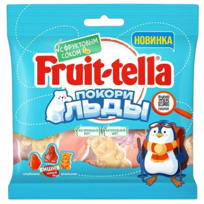 Изображение товара Мармелад Fruit-Tella Покори Льды жевательный клубника-вишня-апельсин, 100г