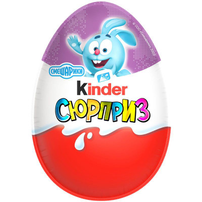 Изображение товара Яйцо шоколадное Kinder Сюрприз с молочным слоем и игрушкой внутри, 20г