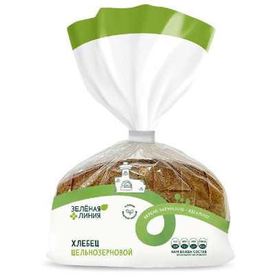 Изображение товара Хлебец цельнозерновой нарезанный Зелёная Линия, 300г
