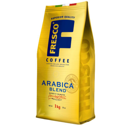 Изображение товара Кофе Fresco Arabica Blend натуральный жареный в зёрнах, 1кг