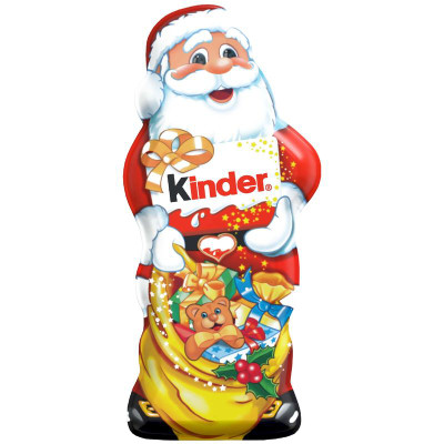 Изображение товара Фигурка шоколадная Kinder с внутренним молочным слоем в форме Деда Мороза, 110г