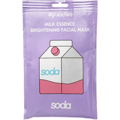 Изображение товара Маска Soda  тканевая для лица сияние кожи с молочной эссенцией, 28мл
