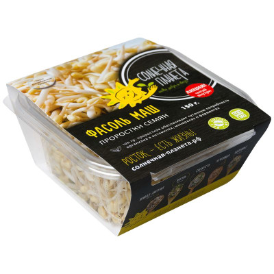 Изображение товара Проростки фасоли Солнечная Планета маш, 150г