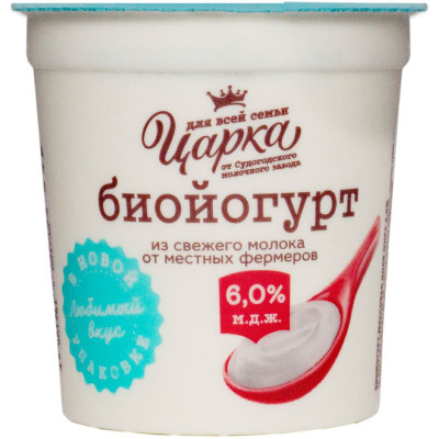 Изображение товара Биойогурт Царка 6%, 400г