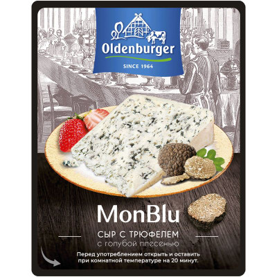 Изображение товара Сыр с голубой плесенью и трюфелями 60%, 100г