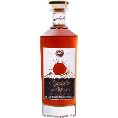 Изображение товара Коньяк КС Symbolic армянский марочный старый 10 лет в подарочной упаковке с бокалом 40%, 500мл