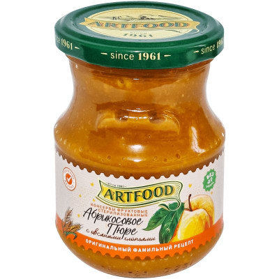 Изображение товара Пюре Artfood абрикосовое с овсяными хлопьями, 270г