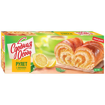 Изображение товара Рулет Сдобная Особа с лимоном, 400г