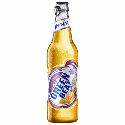 Изображение товара Пивной напиток Greenbeat Mix Mango Passion Fruit пастеризованный 6%, 450мл