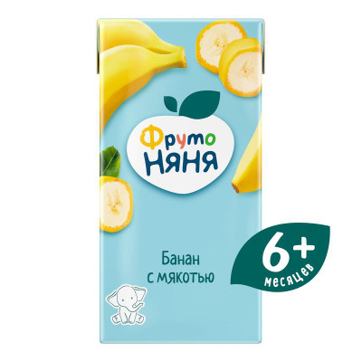 Изображение товара Нектар ФрутоНяня банановый с мякотью 0.2л