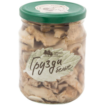 Изображение товара Грузди Кедровый Бор белые солёные резанные, 500г
