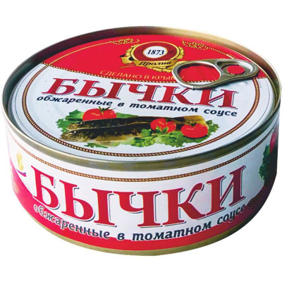 Изображение товара Бычки Пролив обжаренные в томатном соусе, 240г