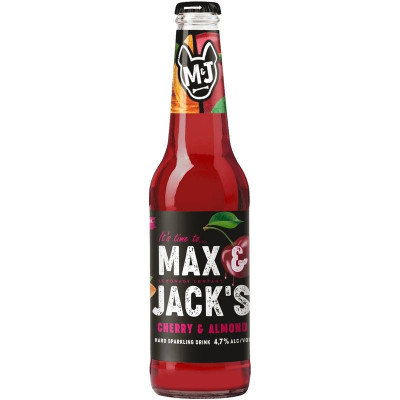 Изображение товара Пивной напиток Max&Jack’S Cherry Almond нефильтрованное осветленное постеризованное, 400мл