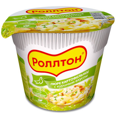 Изображение товара Пюре Роллтон картофельное с куриным вкусом, 40г