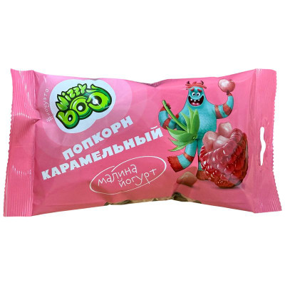 Изображение товара Попкорн Wizzyboo карамельный со вкусом йогурта и малины в глазури, 70г