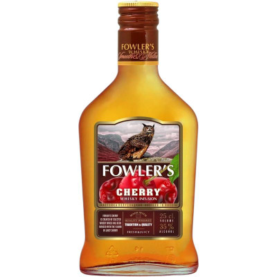 Изображение товара Настойка Fowler's Вишня с виски полусладкая 35%, 250мл