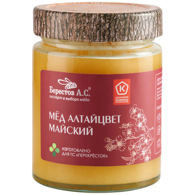 Изображение товара Мёд Берестов А.С. Алтайцвет Майский натуральный цветочный, 350г