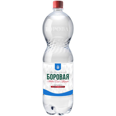 Изображение товара Вода Боровая минеральная природная лечебно-столовая питьевая газированная Зелёная Линия, 1.4л