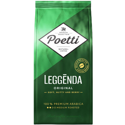 Изображение товара Кофе Poetti Daily Leggenda Original натуральный жареный в зернах, 250г