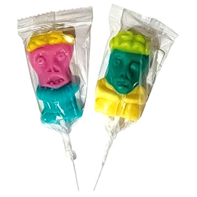 Изображение товара Карамель на палочке Zombie Мозг ассорти, 22г