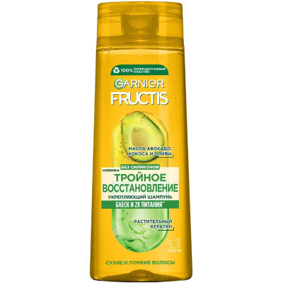 Изображение товара Шампунь для волос Garnier Fructis тройное восстановление укрепляющий, 400мл
