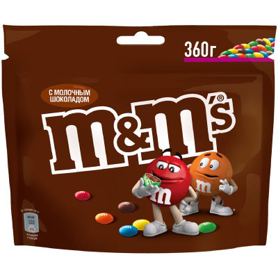 Изображение товара Конфеты M&M's драже c молочным шоколадом 360г