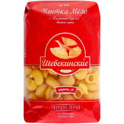 Изображение товара Макароны Шебекинские Улитка Мезо группа А высший сорт, 450г