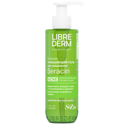 Изображение товара Гель Librederm Серацин очищающий для умывания, 200мл