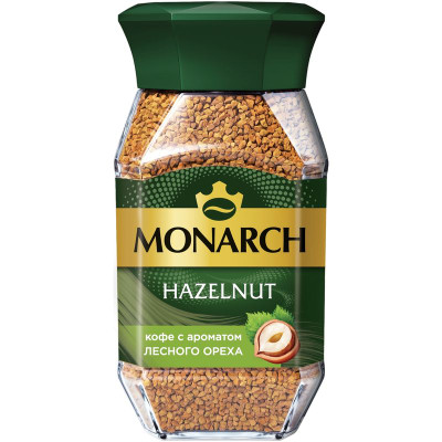 Изображение товара Кофе Monarch Hazelnut с ароматом лесного ореха растворимый сублимированный, 95г