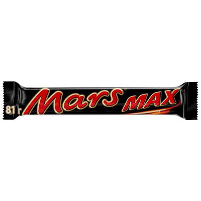 Изображение товара Батончик Mars Max с нугой и карамелью в молочном шоколаде, 81г