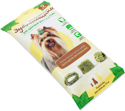 Изображение товара Лакомство Зубочистики для здоровой шерсти и кожи для собак до 25кг, 35г