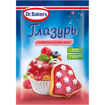 Изображение товара Глазурь Dr. Bakers со вкусом лесных ягод, 90г