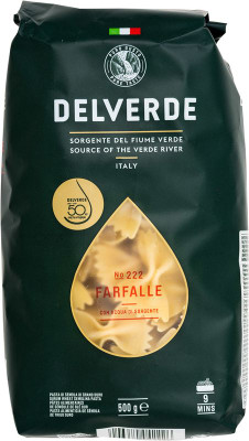 Изображение товара Макароны Delverde Farfalle №222 из твёрдых сортов пшеницы, 500г