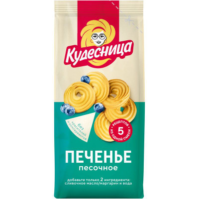 Изображение товара Смесь Кудесница Печенье Песочное мучная, 400г