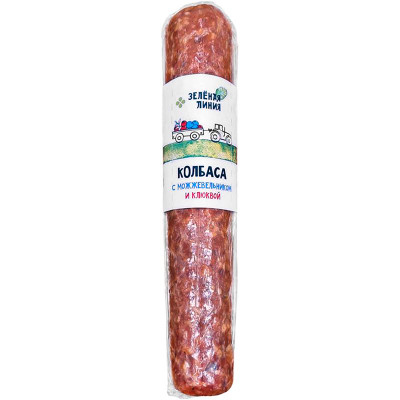 Изображение товара Колбаса С Можжевельником и Клюквой сырокопчёная полусухая Зелёная Линия