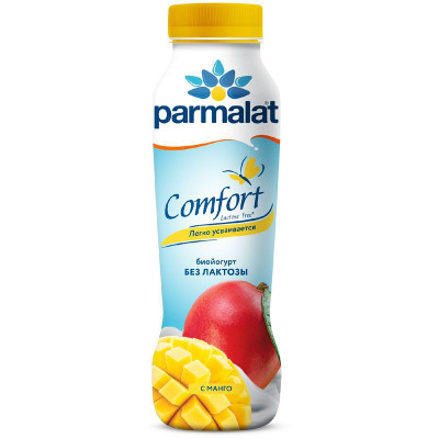 Изображение товара Биойогурт Parmalat Comfort Манго безлактозный 1.5%, 290г