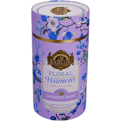 Изображение товара Чай Basilur Коллекция Цветочная Гармония Ягодная Лаванда зелёный, 75г