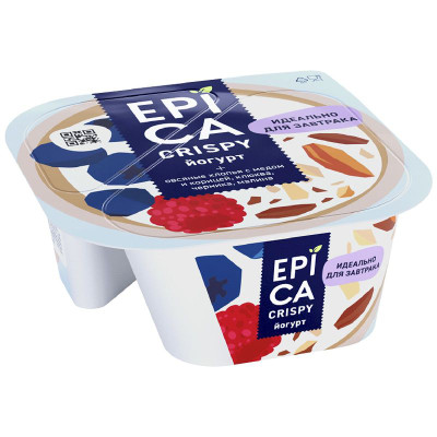 Изображение товара Йогурт Epica Crispy Смесь из мюслей и сушеных ягод 6.5%, 138г