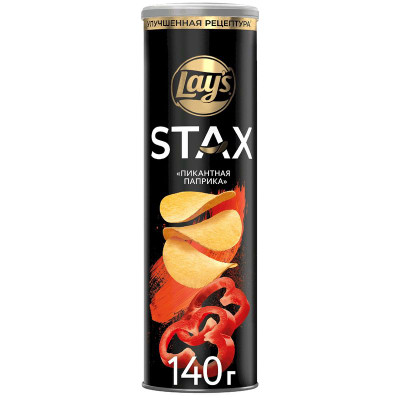Изображение товара Чипсы Lay's Stax Пикантная паприка, 140г