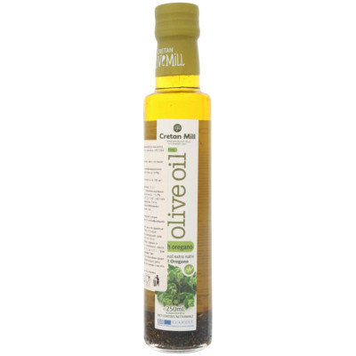 Масло оливковое Cretan Mill Extra Virgin с орегано, 250мл