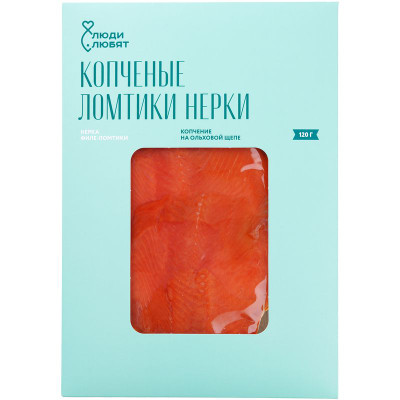 Изображение товара Нерка филе-ломтики холодного копчения Люди Любят, 120г