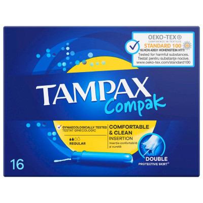 Изображение товара Тампоны Tampax Compak Regular с аппликатором, 16шт