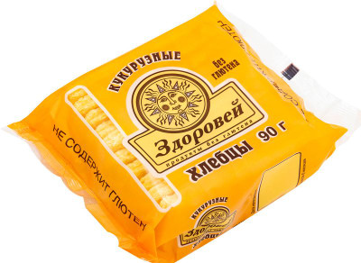 Изображение товара Хлебцы Здоровей кукурузные хрустящие, 90г
