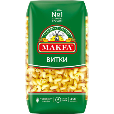 Изображение товара Макароны Makfa витки, 450г
