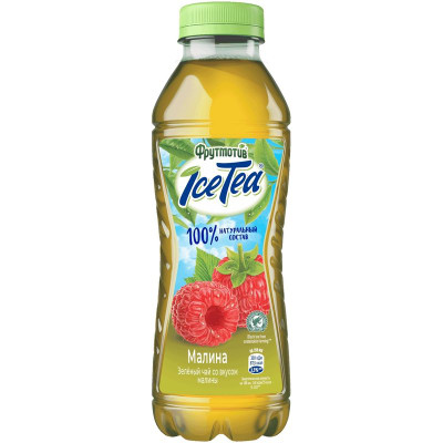 Изображение товара Напиток сокосодержащий Фрутмотив Зелёный чай малина негазированный, 500мл