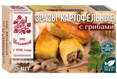 Изображение товара Зразы От Ильиной картофельные с грибами, 500г