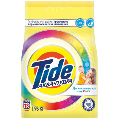 Изображение товара Стиральный порошок Tide Автомат Color для чувствительной кожи, 1.95кг
