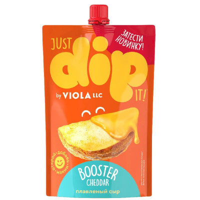 Изображение товара Сыр плавленый Viola Dip Booster Cheddar 45%, 180г
