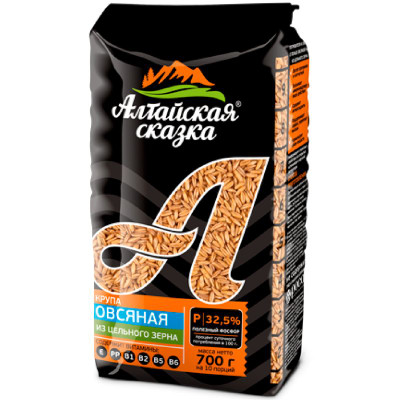 Изображение товара Крупа овсяная Алтайская Сказка недробленая, 700г